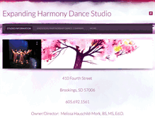 Tablet Screenshot of expandingharmonydancestudio.net